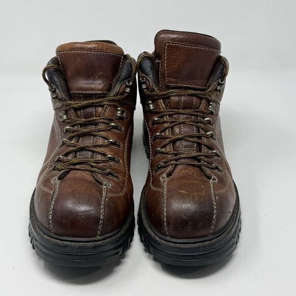 GBX Boots Mens 11 Brown Leather Chunky Lug Sole Gorpcore Y2K Vintage FLAWS main image 11